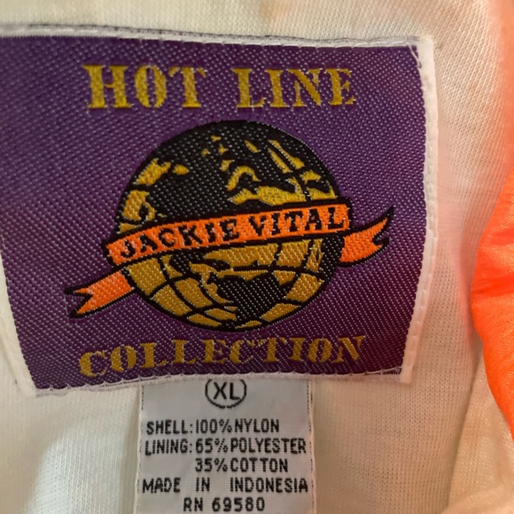 Vintage Jackie Vital Men’s XL Orange/White Jogging Set - Picture 2 of 13